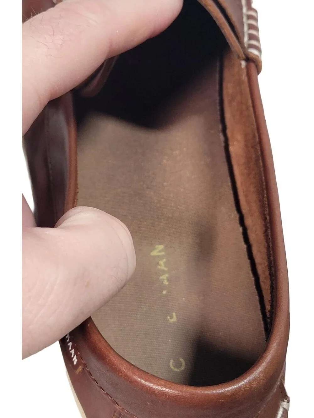 Cole Haan Pinch Weekender Roadtrip Slip On Leather Shoes Men's Size 10.5 M Brown